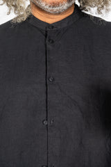 Washi and Hemp L/S Shirt, Charcoal Gray