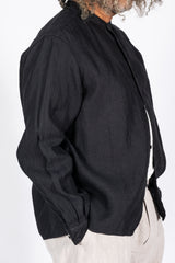 Washi and Hemp L/S Shirt, Charcoal Gray