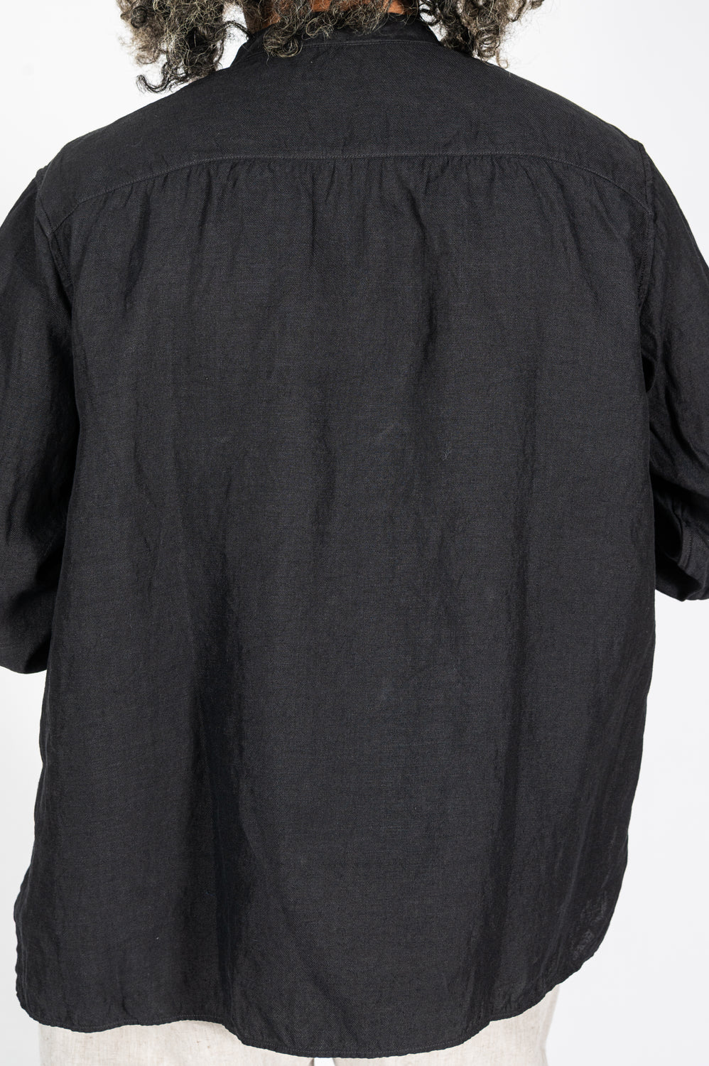 Washi and Hemp L/S Shirt, Charcoal Gray