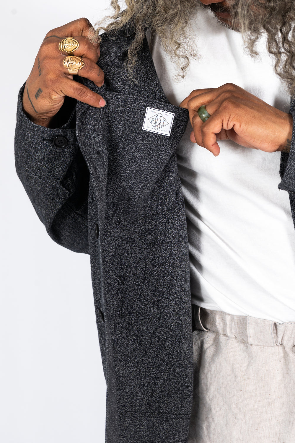 POST Chinois Travail Coverall 2 Gray