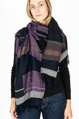 Jacquard Shawl MIDDLE 10 Wool/Cotton Mix