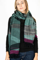 Jacquard Shawl MIDDLE 18 Wool/Cotton Mix