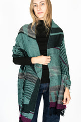 Jacquard Shawl MIDDLE 18 Wool/Cotton Mix