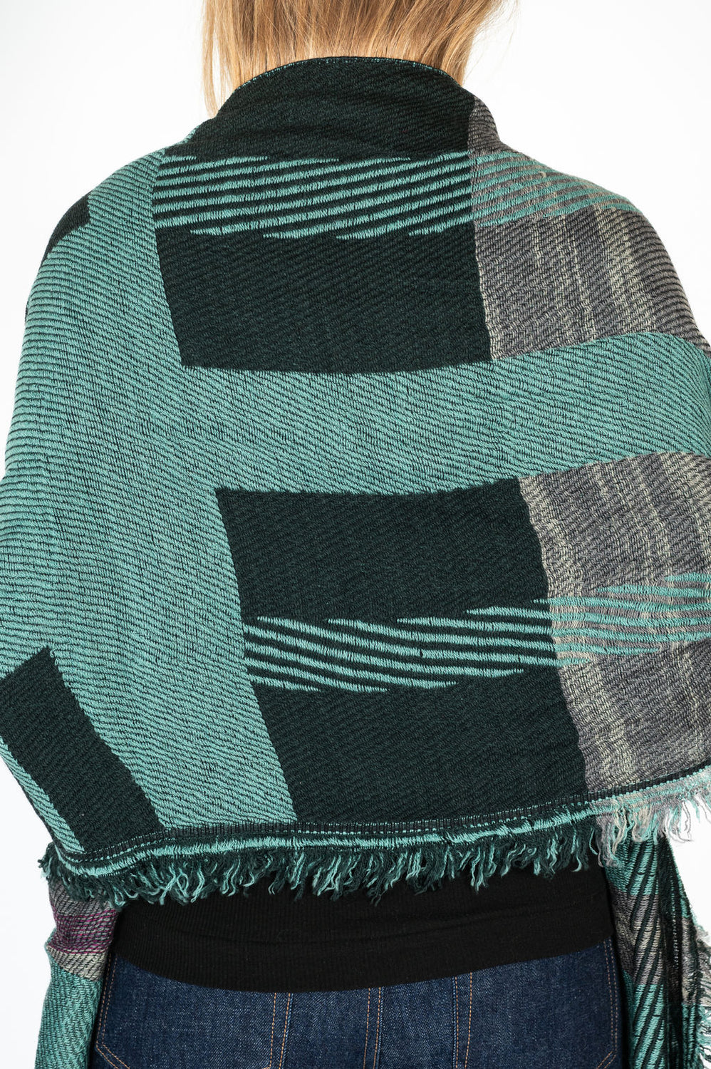 Jacquard Shawl MIDDLE 18 Wool/Cotton Mix