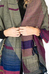 Jacquard Shawl MIDDLE 11 Wool/Cotton Mix