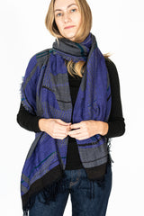 Jacquard Shawl MIDDLE 12 Wool/Cotton Mix