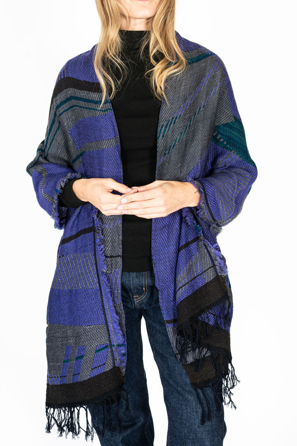 Jacquard Shawl MIDDLE 12 Wool/Cotton Mix