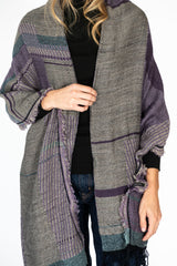Jacquard Shawl MIDDLE 15 Wool/Cotton Mix