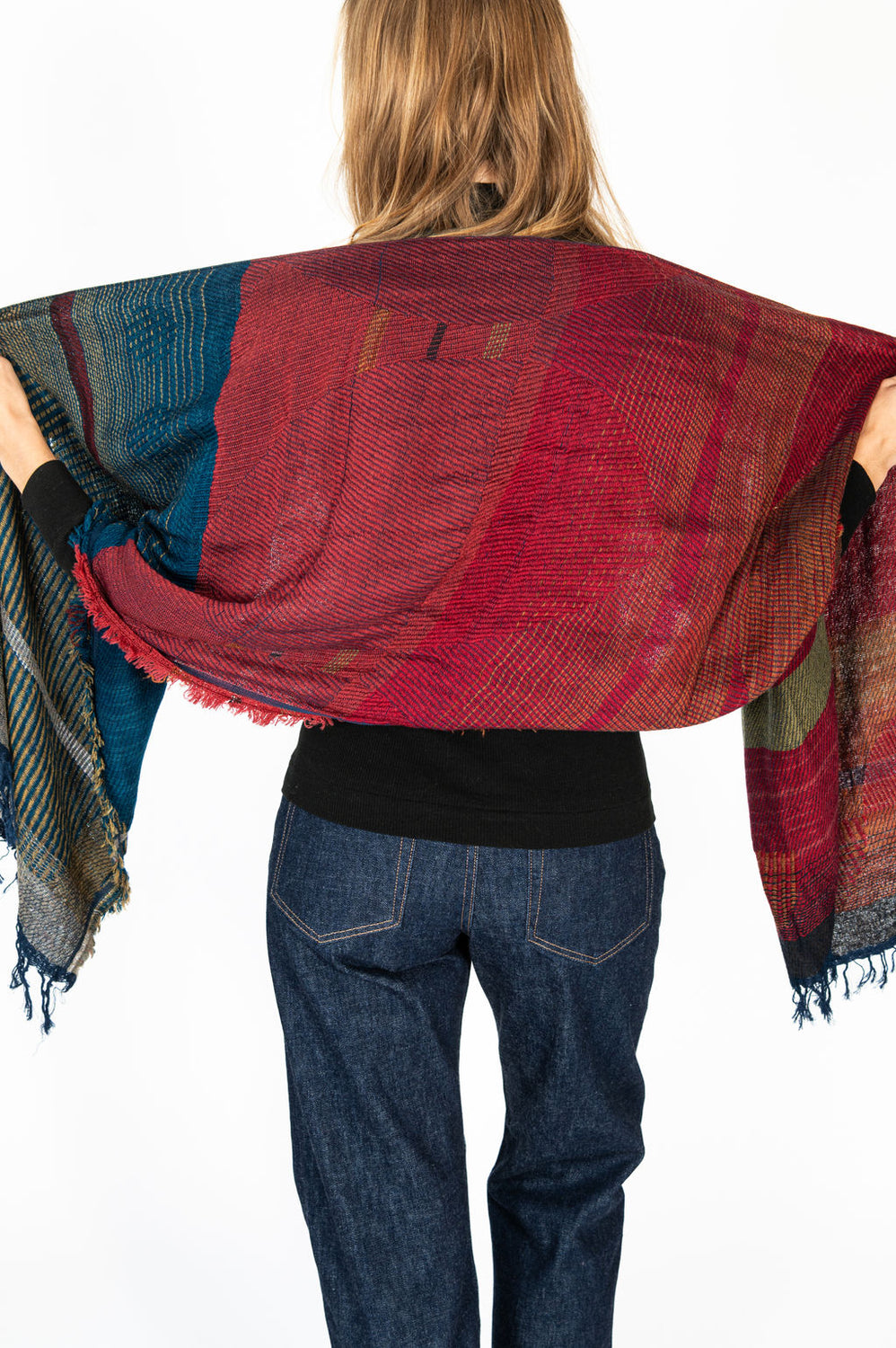 Jacquard Shawl MIDDLE 16 Wool/Cotton Mix