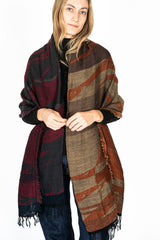 Jacquard Shawl MIDDLE 17 Wool/Cotton Mix