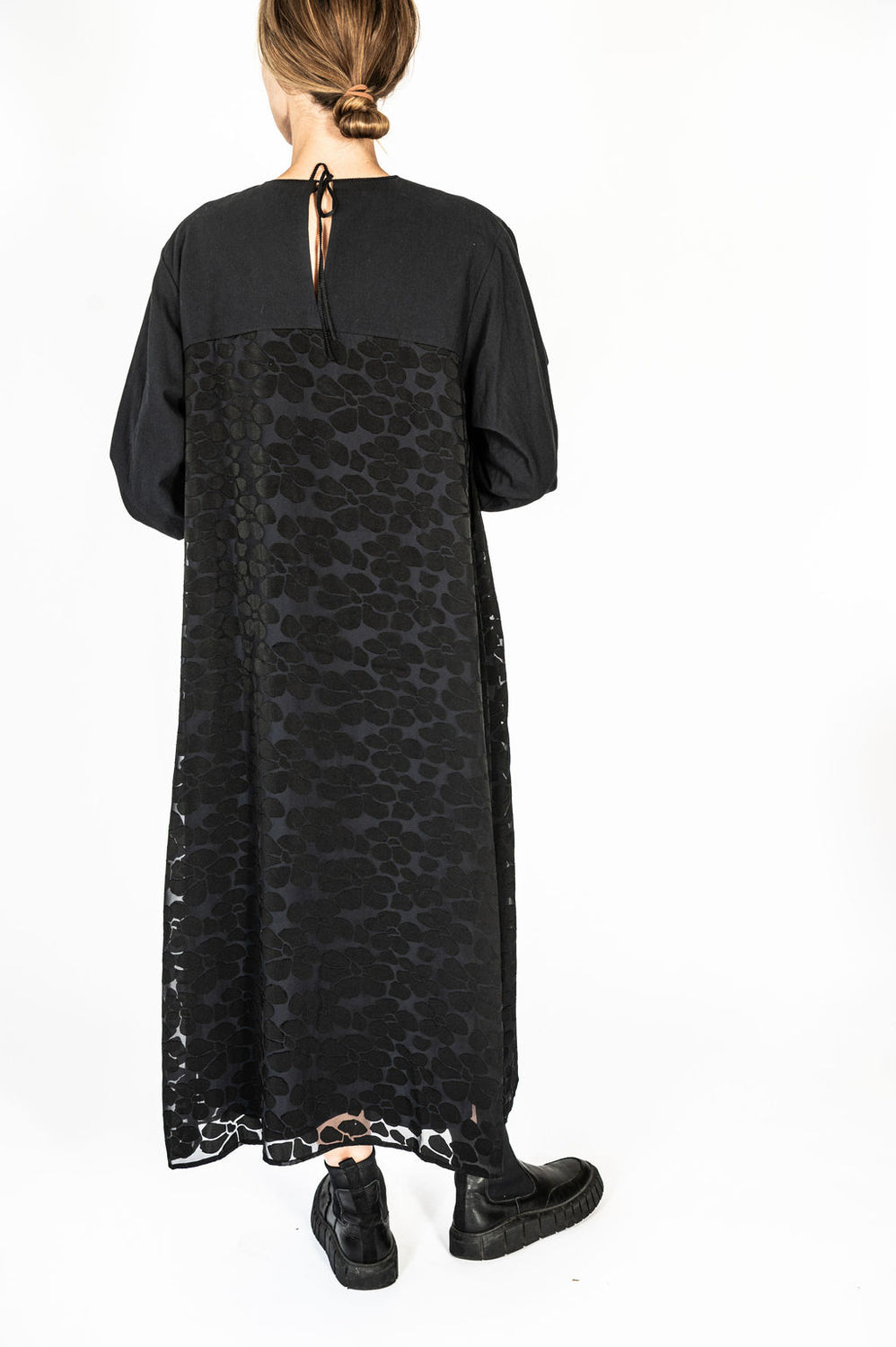 Openwork Pattern Pullover Dress