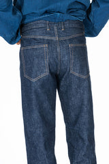 Unisex Woven Selvedge Denim Straight Leg. Jeans