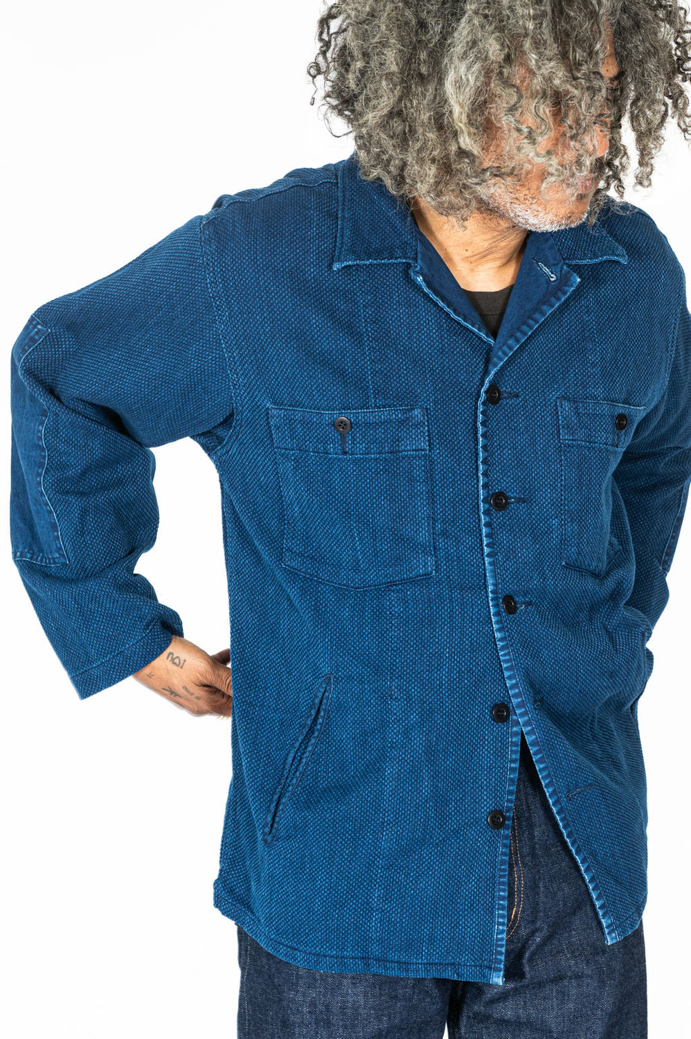 Kasezome Sashiko Fatigue Shirt Jacket