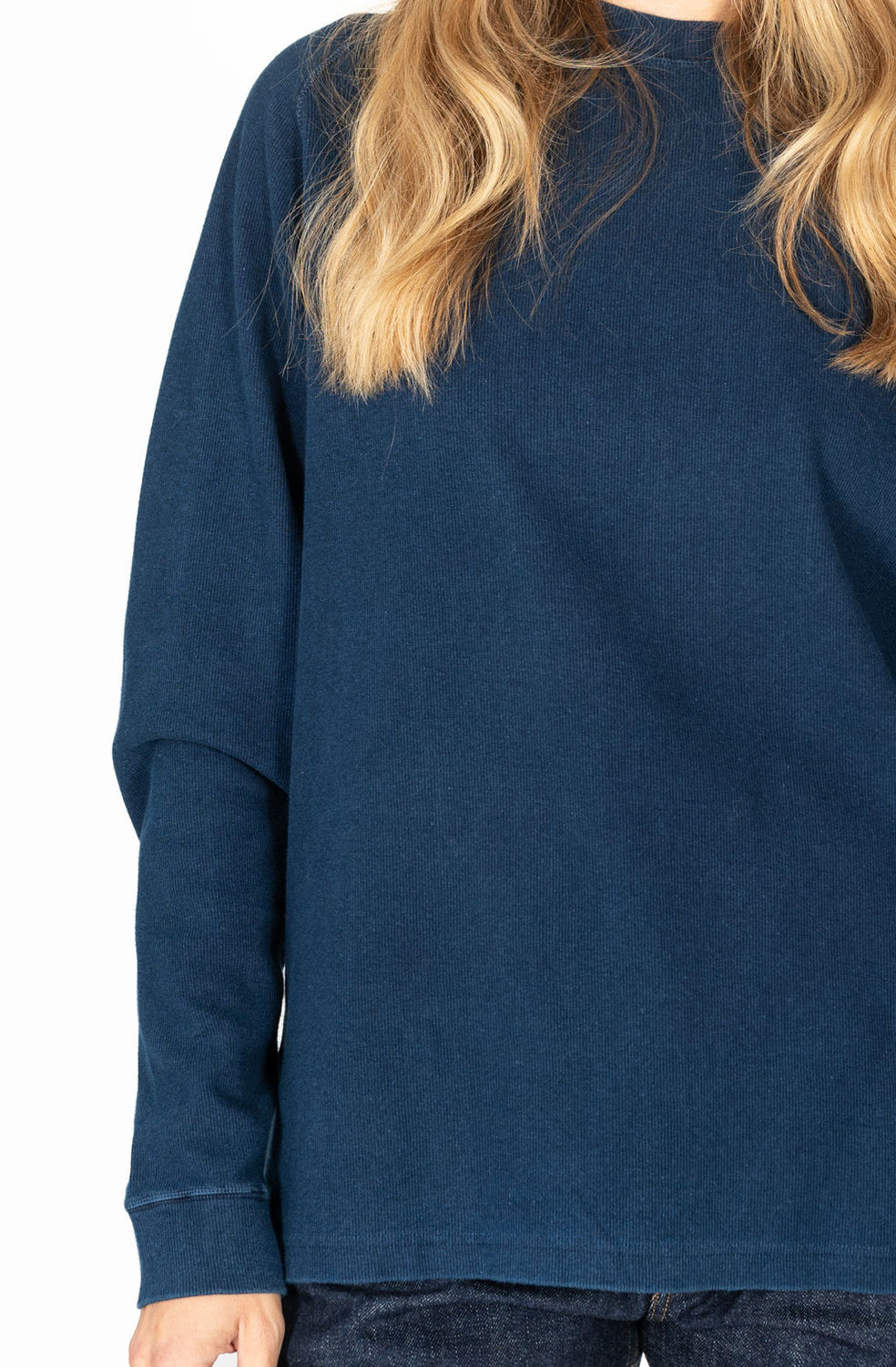 Unisex Knit Hand-Dyed Slub Cotton Long Sleeve T shirt