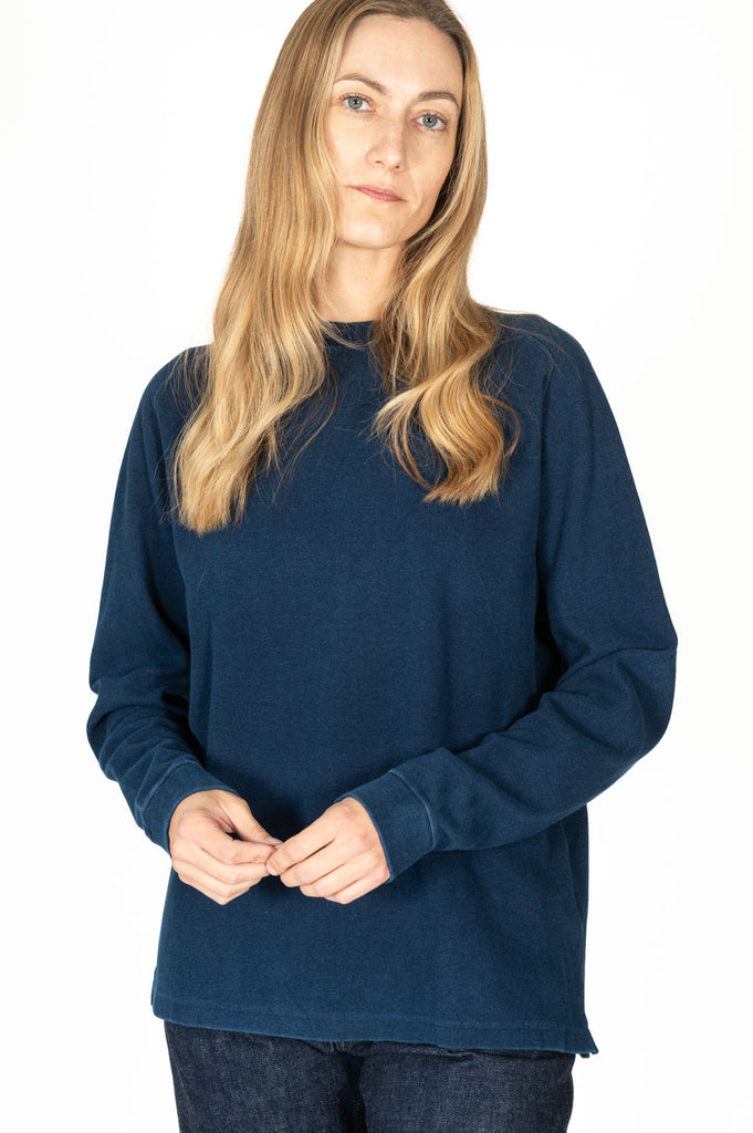 Unisex Knit Hand-Dyed Slub Cotton Long Sleeve T shirt