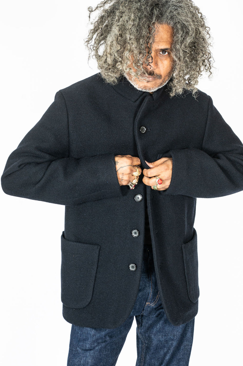 Woven Dobby Melton 5B Jacket