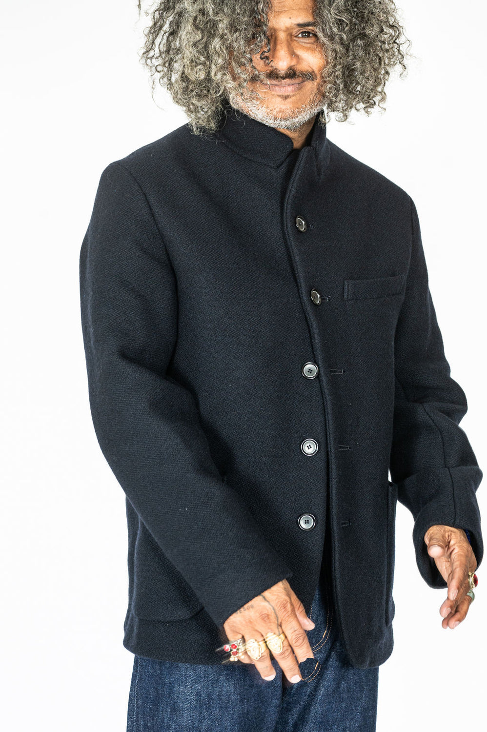 Woven Dobby Melton 5B Jacket