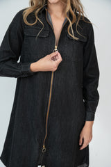 8 oz BLK x ECR Denim Drizzler Work Shirt Dress