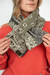 Flannel reversible bandana KESA scarf