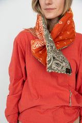 Flannel reversible bandana KESA scarf