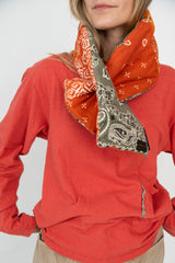 Flannel reversible bandana KESA scarf