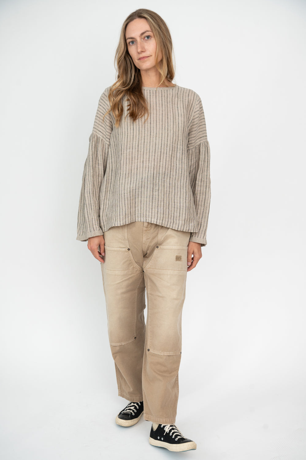 Winter Gauze Striped Blouse