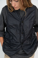 Royal Traveler Vest, Waxy Taffeta Navy