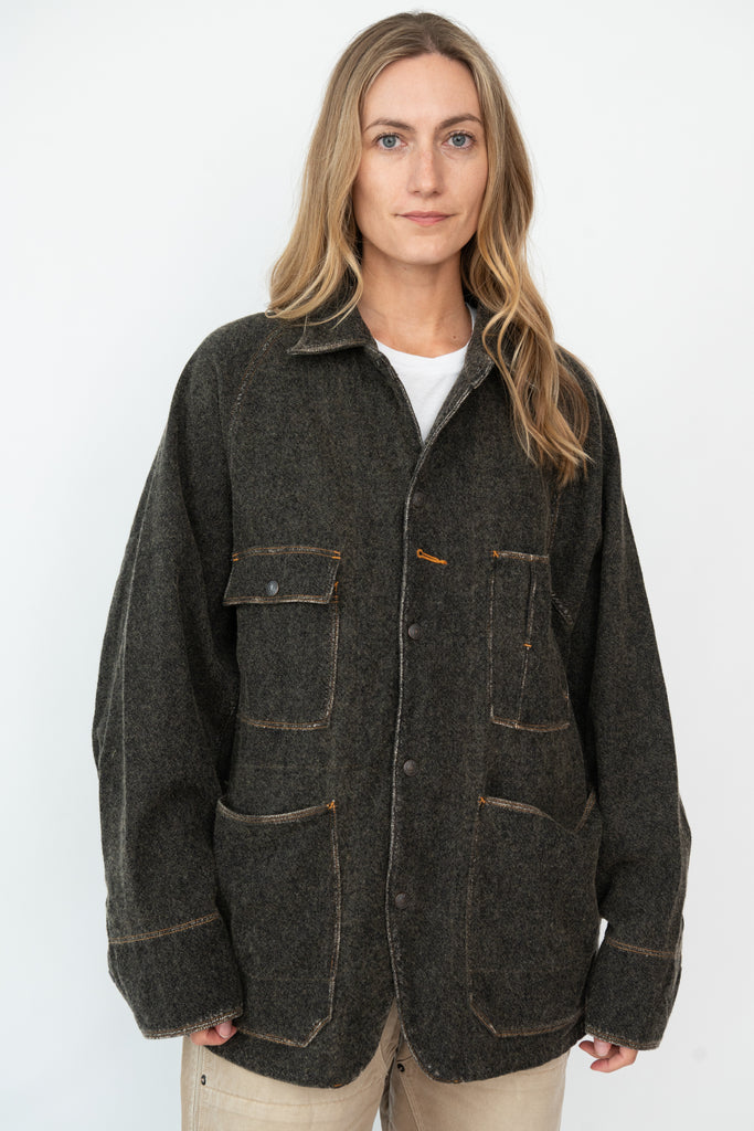 Twill Aging Wool CACTUS Coverall Charcoal