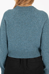 Raglan Cardigan Turquoise