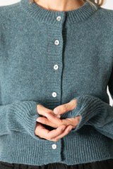 Raglan Cardigan Turquoise