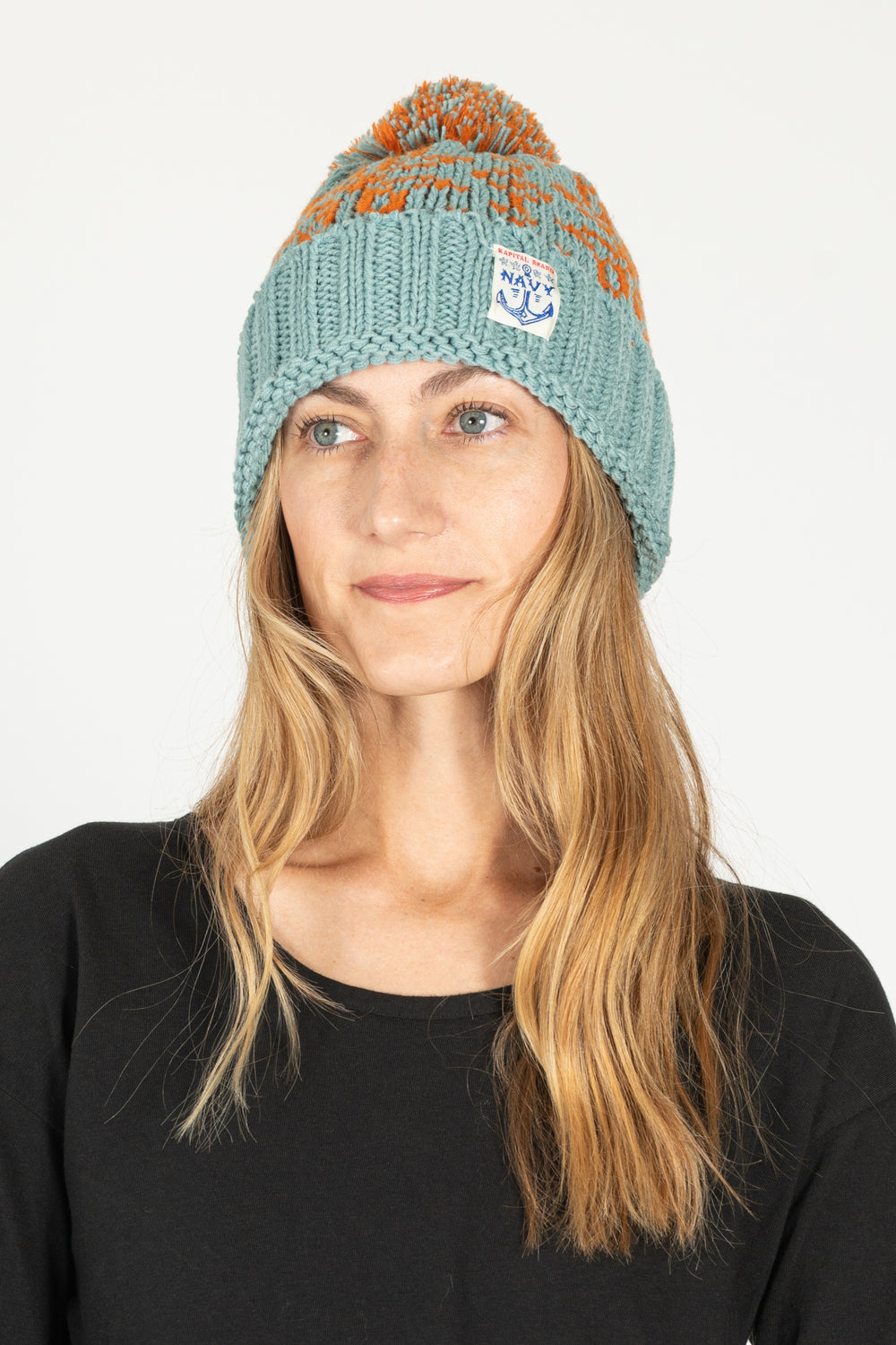3G Wool Snow Knit Cap Light Blue