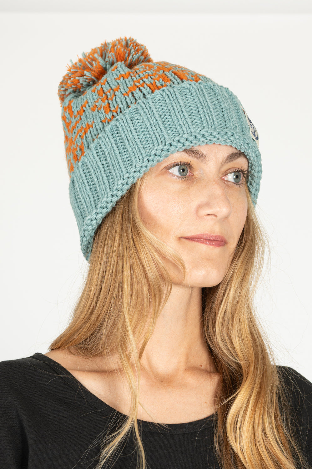3G Wool Snow Knit Cap Light Blue