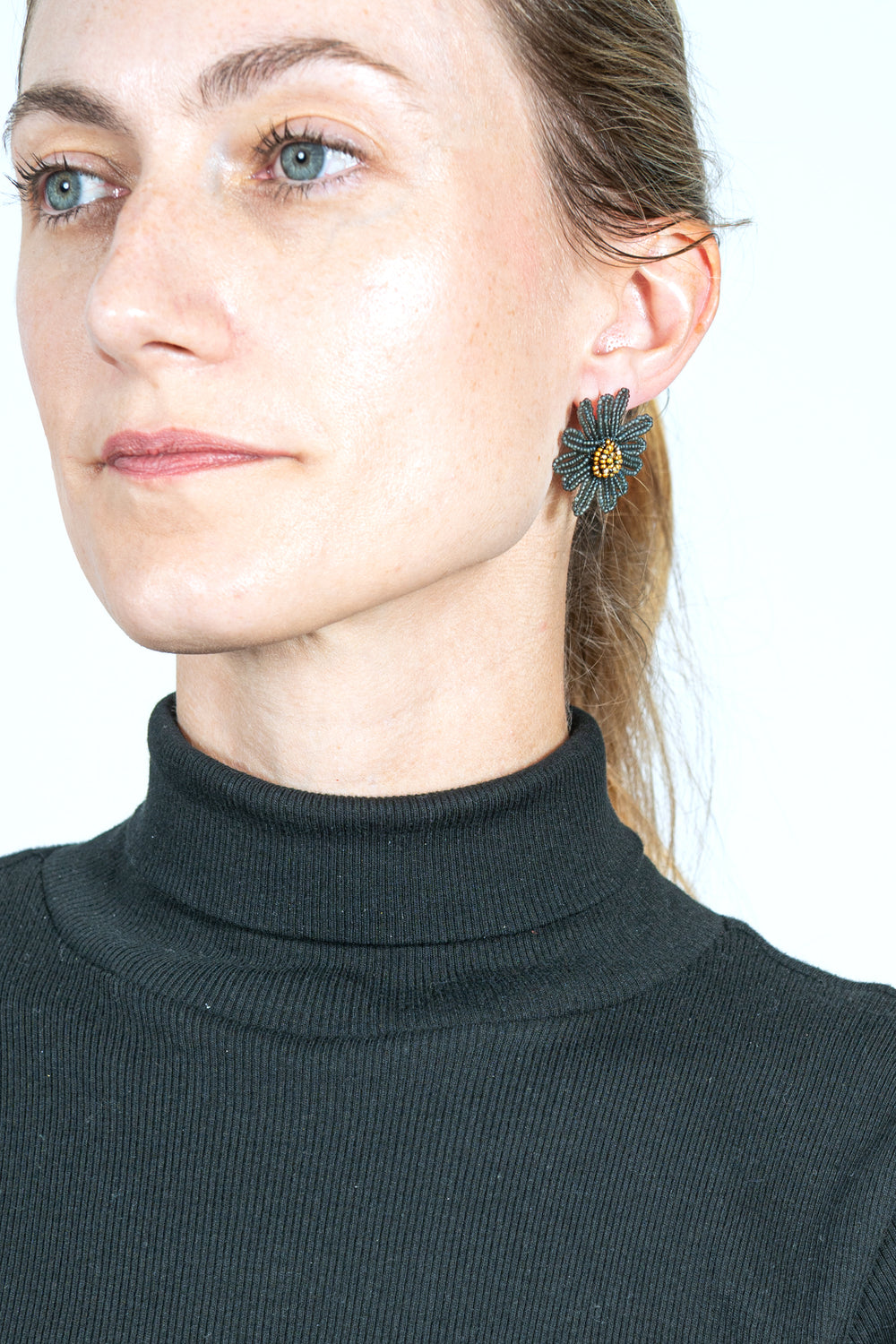 Daisy Earrings Blue