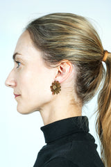 Daisy Earrings Bronze