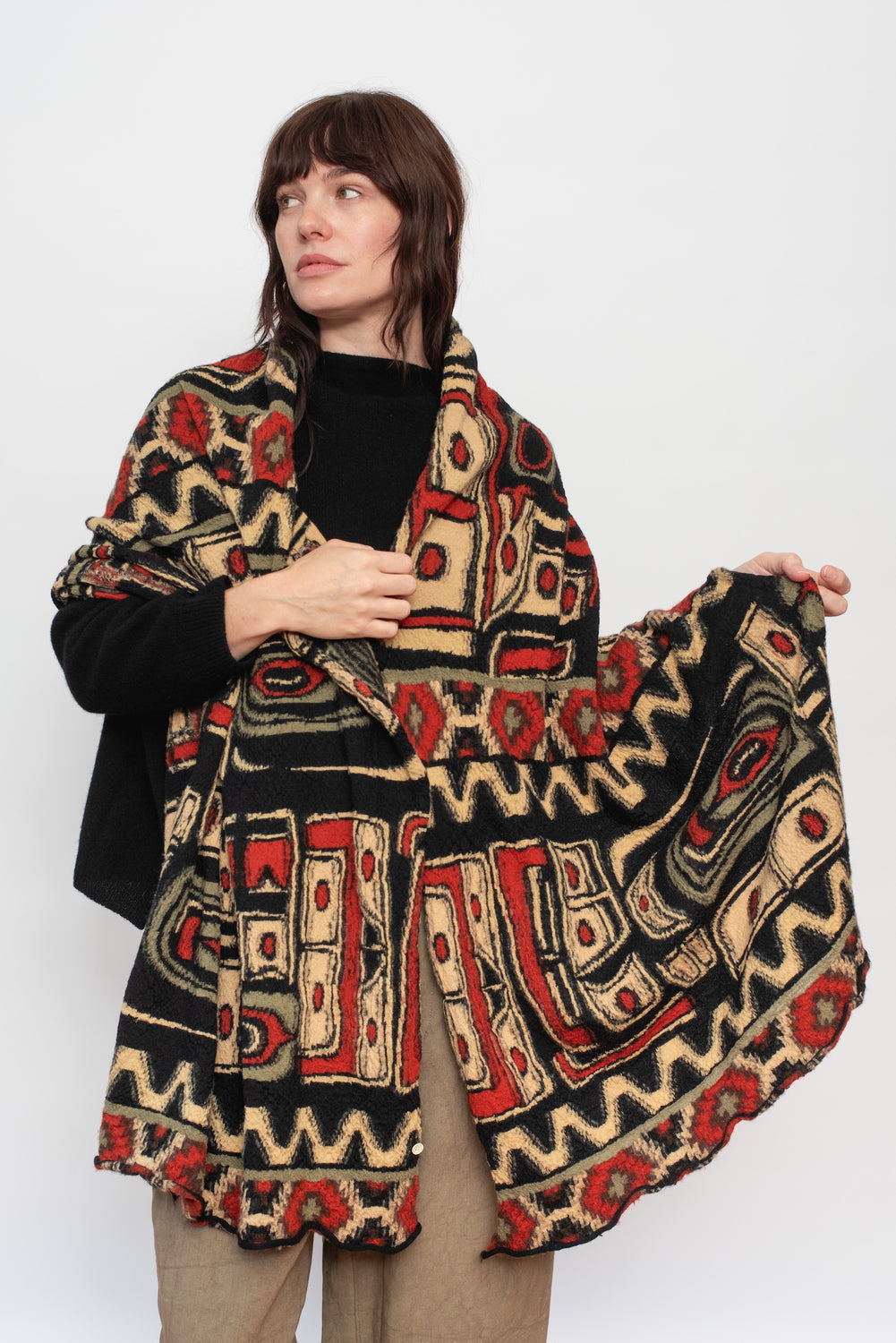 Fulling Wool Scarf ALASKA RAVEN