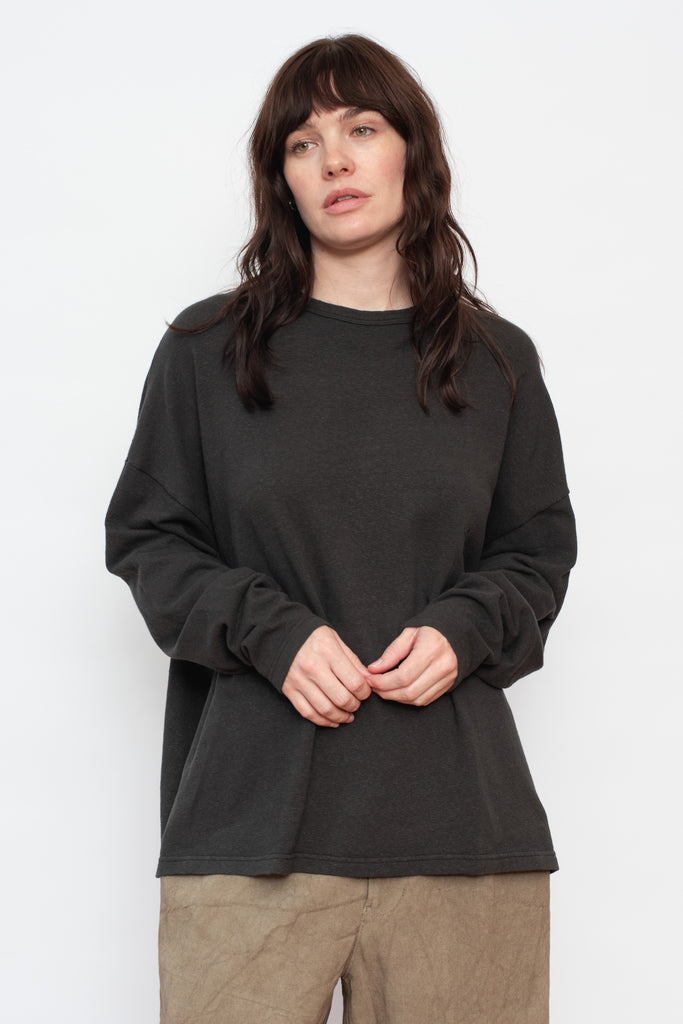 Loose Long Sleeve T-Shirt Black