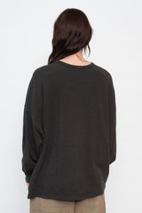 Loose Long Sleeve T-Shirt Black