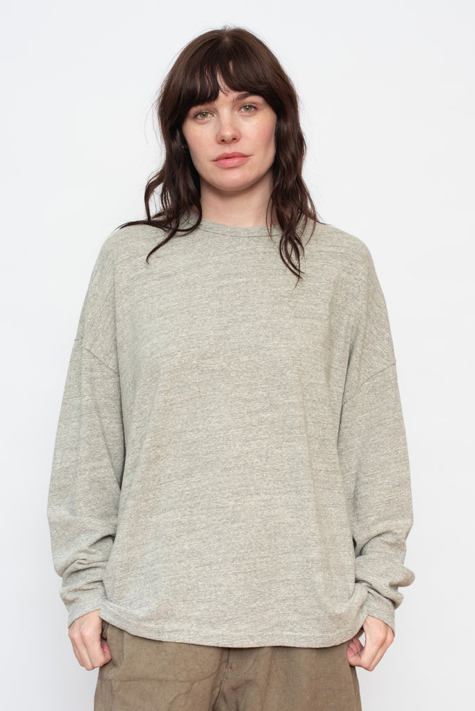 Loose Long Sleeve T-Shirt Gray