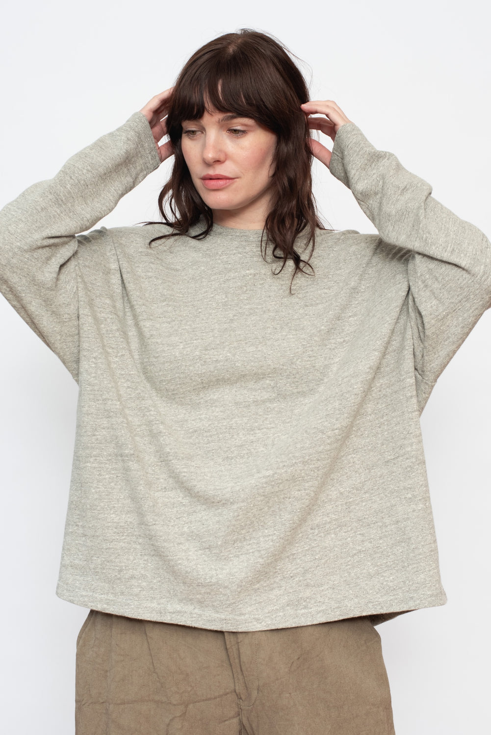 Loose Long Sleeve T-Shirt Gray