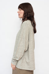 Loose Long Sleeve T-Shirt Gray