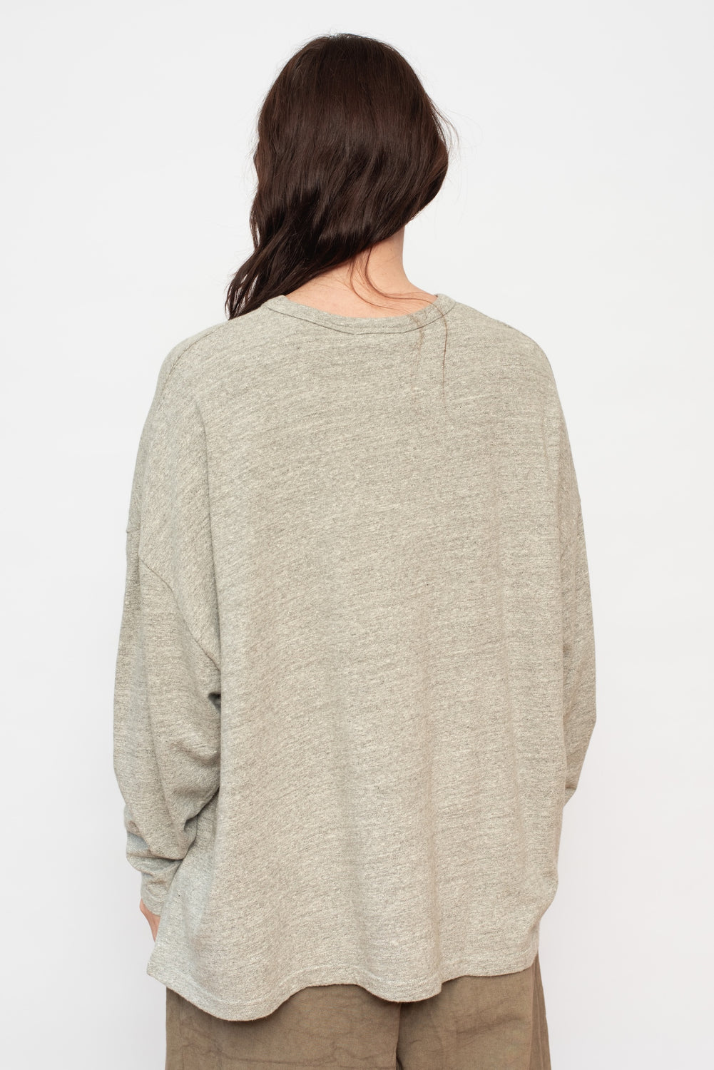 Loose Long Sleeve T-Shirt Gray