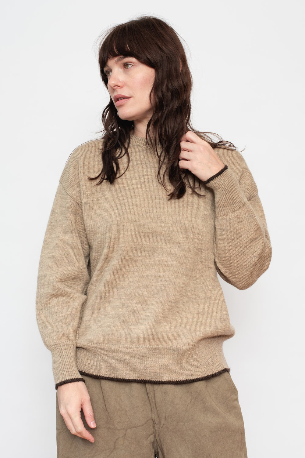 Wholegarment Knit Wool Sweater