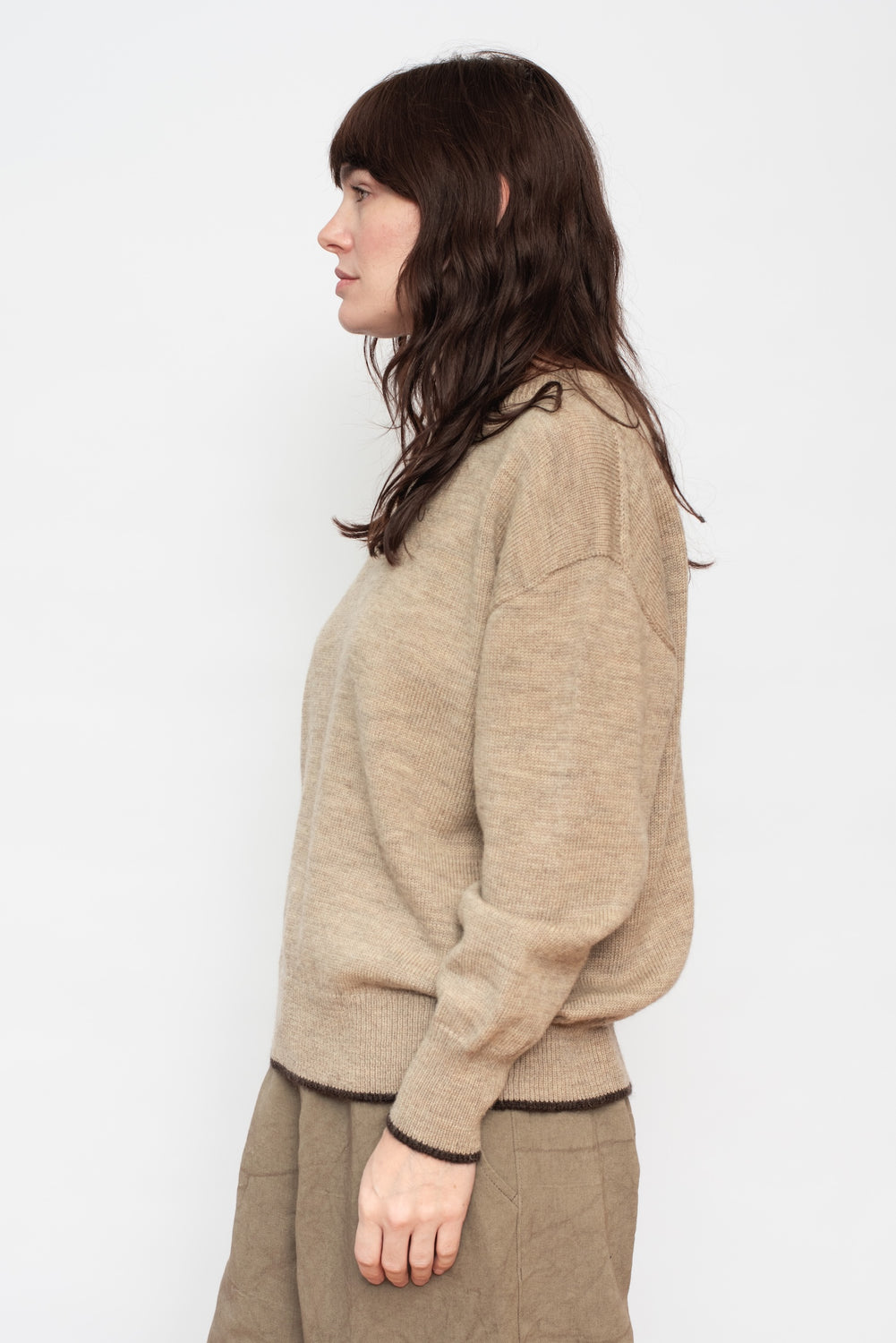 Wholegarment Knit Wool Sweater