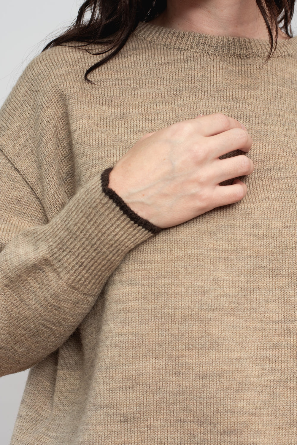 Wholegarment Knit Wool Sweater