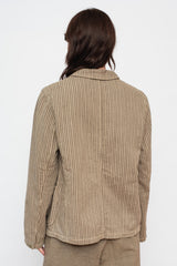 Twill Aging Wool Stripe HOSPITAL Jacket Gray