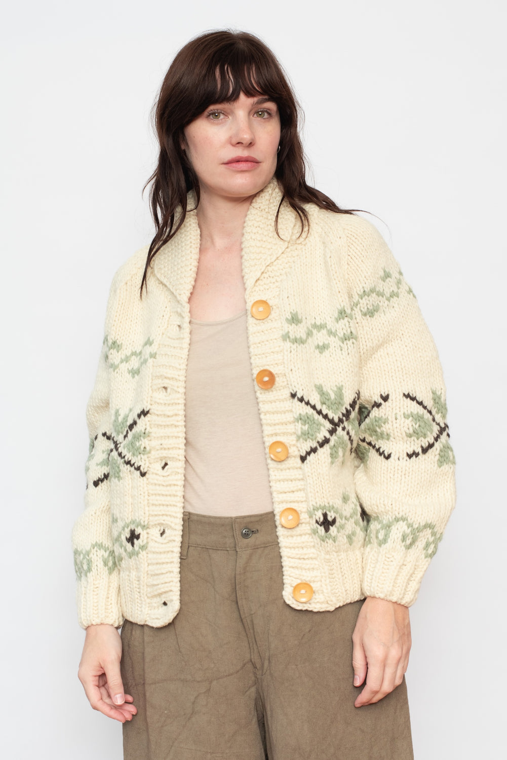 Peru Hand Knit Wool Cardigan