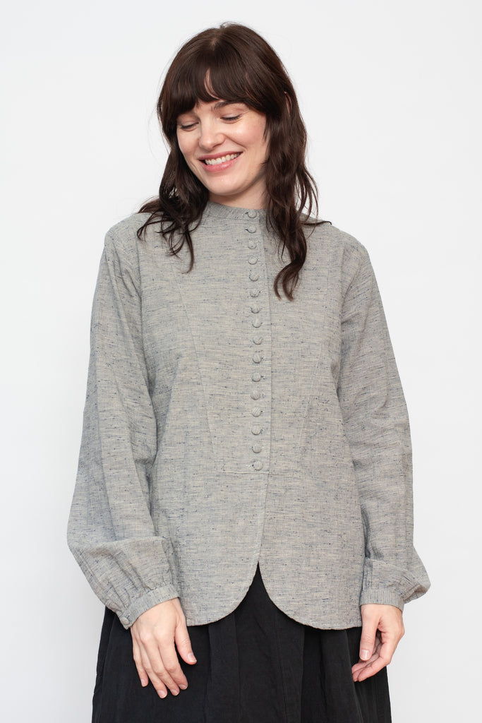 Cotton and Linen Nep Shirt Natural