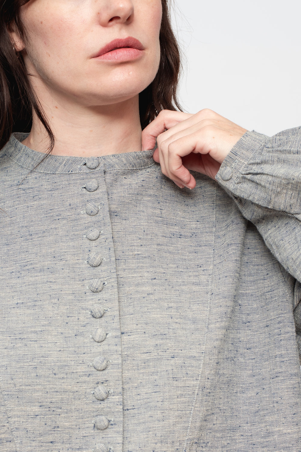 Cotton and Linen Nep Shirt Natural