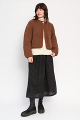 Peru Hand Knit Wool One Button Cardigan