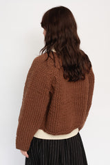 Peru Hand Knit Wool One Button Cardigan